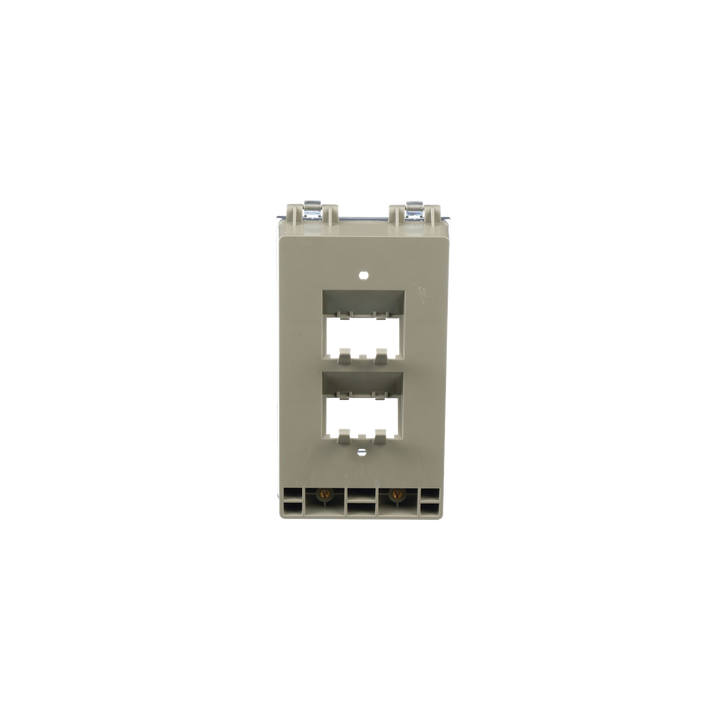 Placa de Pared Vertical, Resistente al Agua con Protección IP56, Acepta 4 Módulos Mini-Com, Color Gris