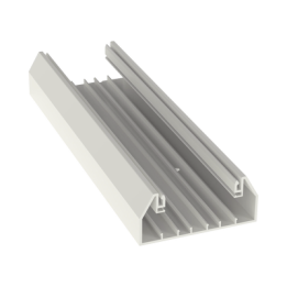 Base para canaleta T-70, de PVC rígido, con orificios perforados para montaje, 103.3 x 44.9 x 2400 mm, Color Blanco
