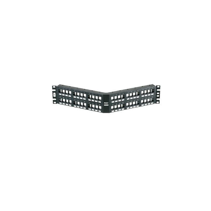 Panel de Parcheo Modular Keystone (Sin Conectores), Angulado, de 48 Puertos, 2UR