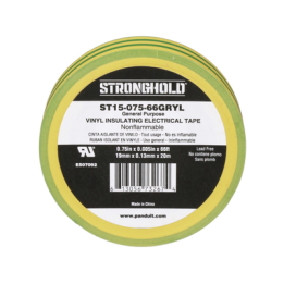Cinta Eléctrica STRONGHOLD para Aislar, de PVC, Uso Construcción General en Tierras Físicas, Grosor de 0.13 mm (5