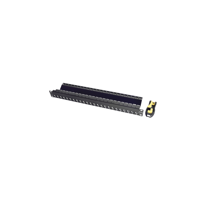 Patch Panel UTP Z-MAX de 24 Puertos, Precargado con Jacks Categoría 6, Plano, 1UR