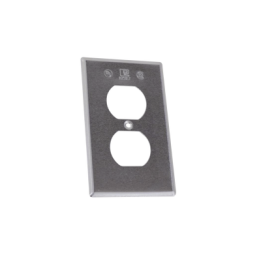 Tapa rectangular para contacto dúplex de aluminio tipo RR a prueba de intemperie.