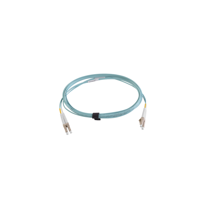 Jumper de Fibra Óptica Multimodo 50/125 XGLO OM4, LC-LC Duplex, OFNR, Color Aqua, 7 Metros (22.97 Pies)