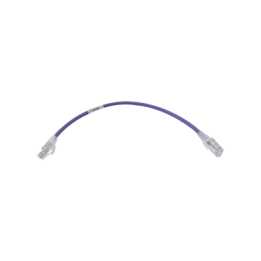 Patch Cord MC6 Modular Cat6 UTP, CM/LS0H, 0.3 Metros (1 Pie), Color Violeta