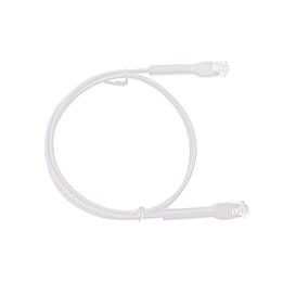 Mini Patch Cord Cat6 Ultra Slim 20 cm (7.87 Pulgadas) Blanco ? Ahorra Espacio sin Organizadores, con Bota Flexible