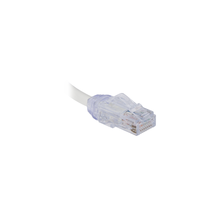 Cable de Parcheo UTP, Cat6A, Diámetro Reducido (28 AWG), CM/LSZH, Color Blanco Mate, 20.3 cm (8 Pulgadas)