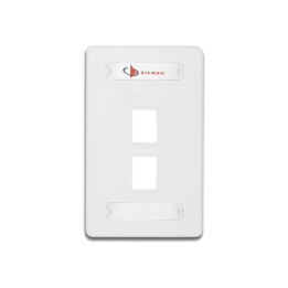 Placa de Pared Modular 10G MAX de 2 Salidas, Color Blanco