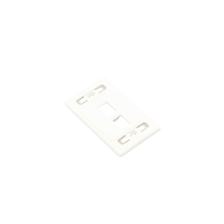 Placa de Pared Modular 10G MAX de 2 Salidas, Color Blanco