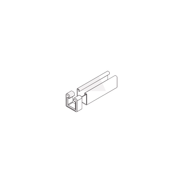 Tope Unicanal Muesca para Tornillo de  3/8" ( 9.5 mm ).