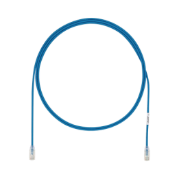 Cable de Parcheo UTP Cat6A, CM/LSZH, Diámetro Reducido (28AWG), Color Azul, 2.44 Metros (8 Pies)