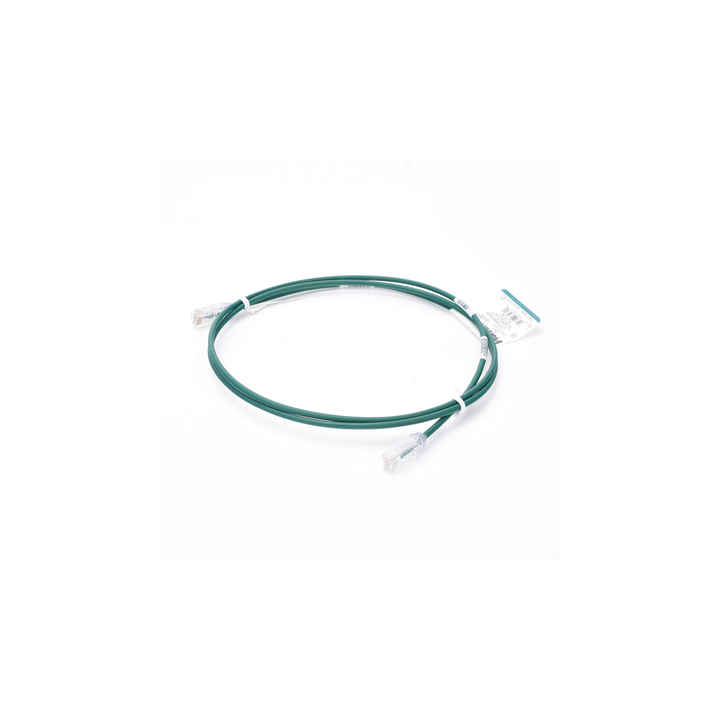 Cable de Parcheo TX6, UTP Cat6, Diámetro Reducido (28AWG), Color Verde, 1.52 Metros (5 Pies)