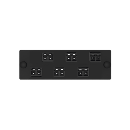 Placa Acopladora de Fibra Optica FAP, Con 6 Conectores LC Duplex (12 Fibras), Para Fibra Multimodo OM3/OM4, Color Negro