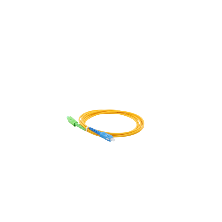 Jumper de Fibra Óptica Monomodo SC/APC-SC/UPC Simplex de 2 Metros (6.56 Pies), 3mm