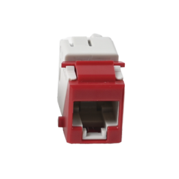 Jack Ultramax Cat6a, Utp, Tipo Keystone, Color Rojo, Punch Down