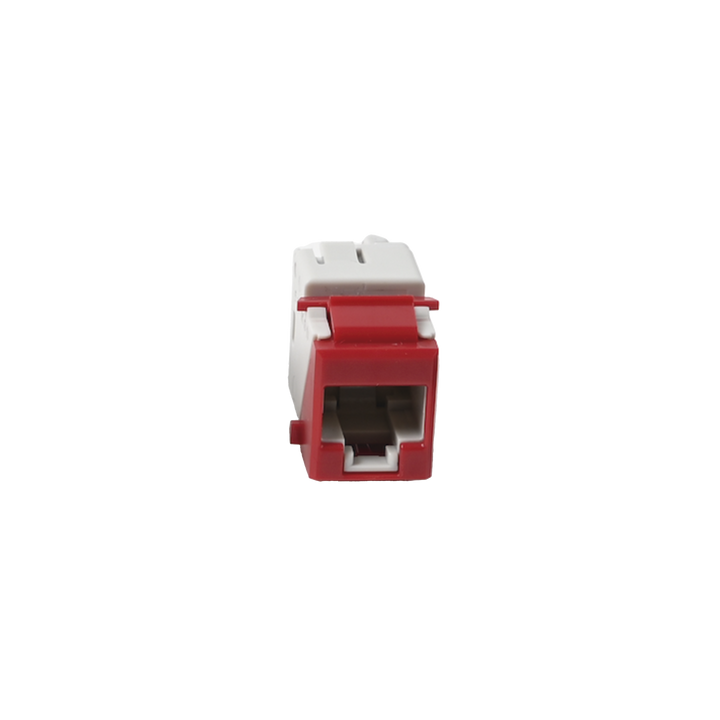 Jack Ultramax Cat6a, Utp, Tipo Keystone, Color Rojo, Punch Down