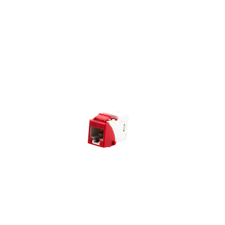 Jack Ultramax Cat6a, Utp, Tipo Keystone, Color Rojo, Punch Down