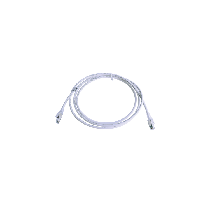 Patch Cord Z-MAX Cat6A S/FTP, CM/LS0H, 2.13 Metros (7 Pies), Color Blanco, Versión Bulk (Sin Empaque Individual)