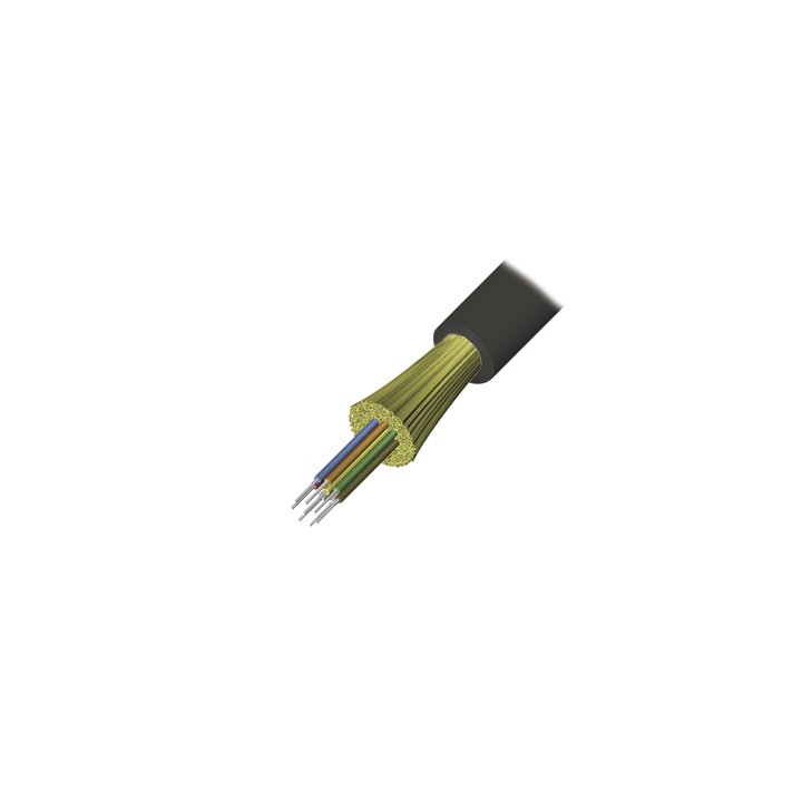 Cable de Fibra Óptica de 6 Hilos, Interior/Exterior, Tight Buffer, No Conductiva (Dieléctrica), LS0H, Multimodo OM3