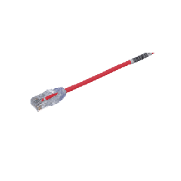 Cable de Parcheo TX6, UTP Cat6, Diámetro Reducido (28AWG), Color Rojo, 6.1 Metros (20 Pies)