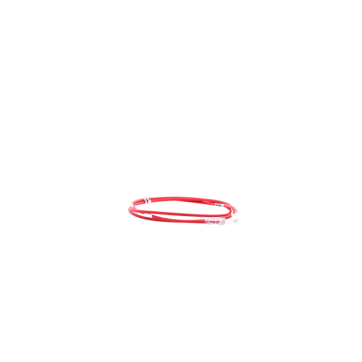 Cable de Parcheo UTP Cat6A, CM/LSZH, Diámetro Reducido (28AWG), Color Rojo, 1.52 Metros (5 Pies)