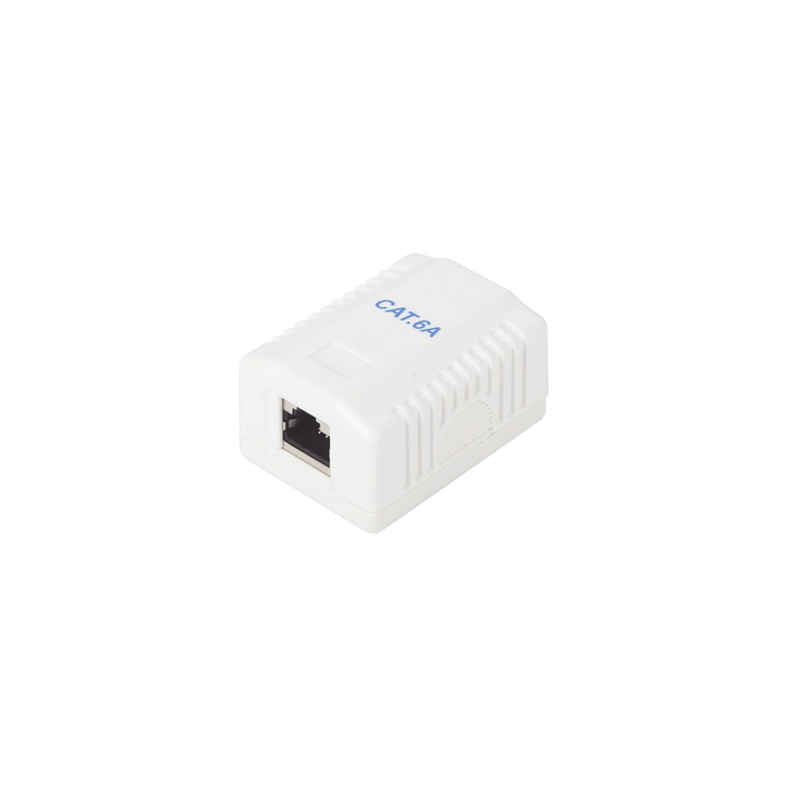 Caja de Pared con 1 Puerto, Incluye 1 Jack STP Cat6A
