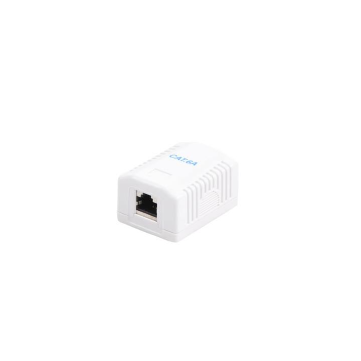 Caja de Pared con 1 Puerto, Incluye 1 Jack STP Cat6A