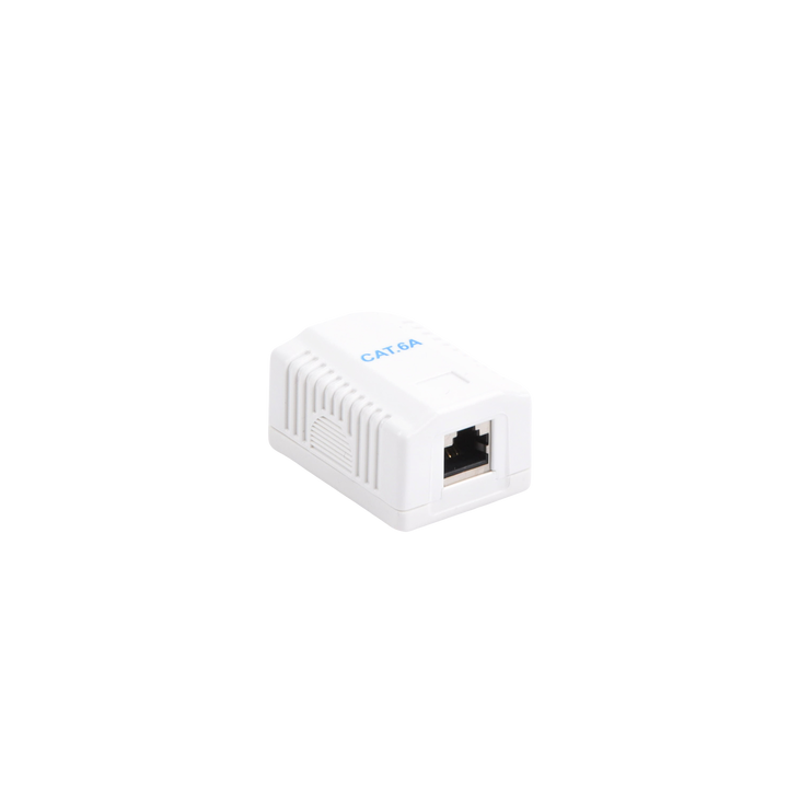 Caja de Pared con 1 Puerto, Incluye 1 Jack STP Cat6A