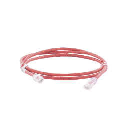Cable de Parcheo UTP Categoría 6, con Plug Modular en Cada Extremo - 2 Metros (6.56 Pies) - Rojo
