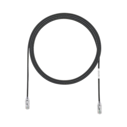 Cable de Parcheo TX6, UTP Cat6, Diámetro Reducido (28AWG), Color Negro, 1.52 Metros (5 Pies)