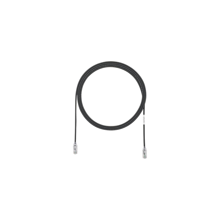 Cable de Parcheo TX6, UTP Cat6, Diámetro Reducido (28AWG), Color Negro, 1.52 Metros (5 Pies)