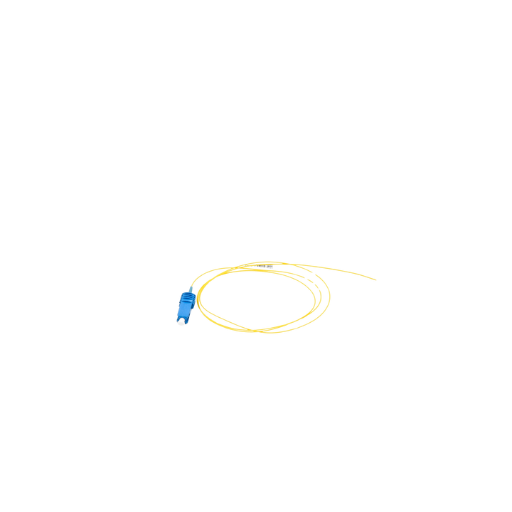 Pigtail de Fibra Óptica SC/UPC Simplex, Monomodo OS1/OS2 XGLO, OFNR, Color Amarillo, 1 Metro (3.28 Pies)