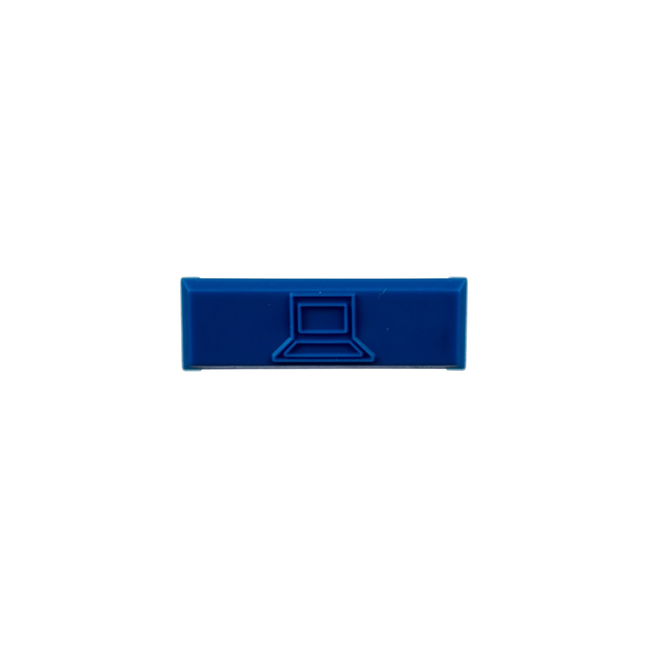 Paquete de 100 Iconos de Datos de Instalación a Presión, Para Jacks Mini-Com de Panduit, De Plástico, Color Azul