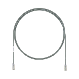 Cable de Parcheo UTP Cat6A, CM/LSZH, Diámetro Reducido (28AWG), Color Gris, 2.13 Metros (7 Pies)
