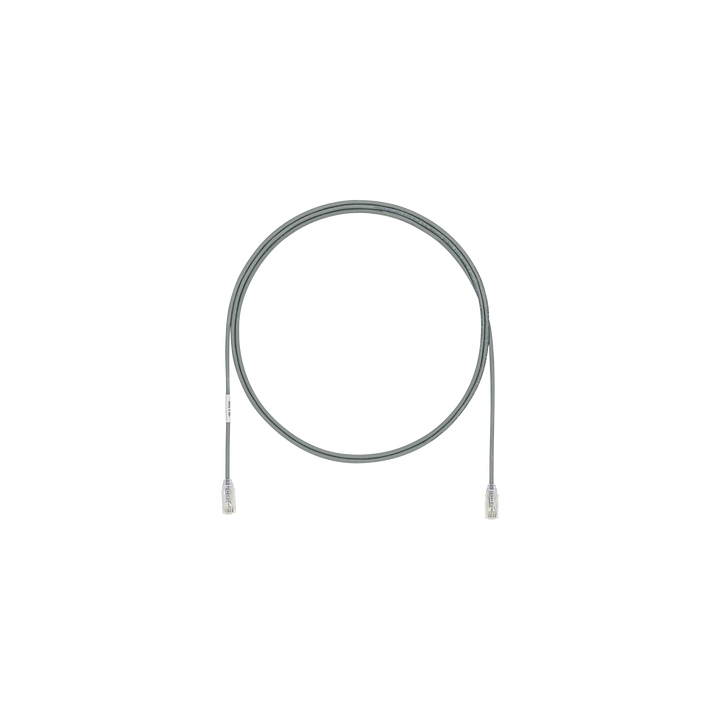 Cable de Parcheo UTP Cat6A, CM/LSZH, Diámetro Reducido (28AWG), Color Gris, 2.13 Metros (7 Pies)
