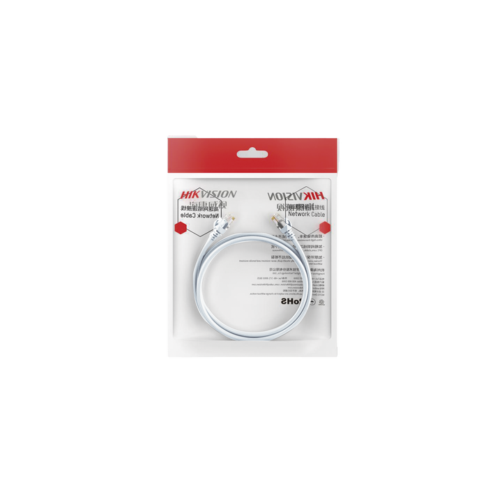 Cable de Parcheo (Patch Cord) / UTP / Cat. 6 (24 AWG) / 1 Metro (3.28 Pies) / Color Blanco / Ideal para PoE+ / Interior