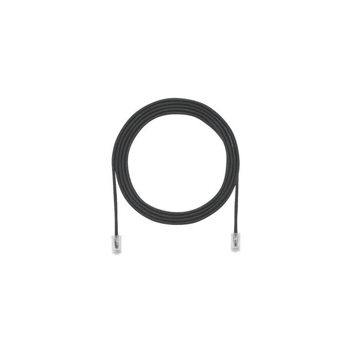 Cable de Parcheo UTP Cat6A, CM/LSZH, Diámetro Reducido (28AWG), Color Negro, 1.52 Metros (5 Pies)