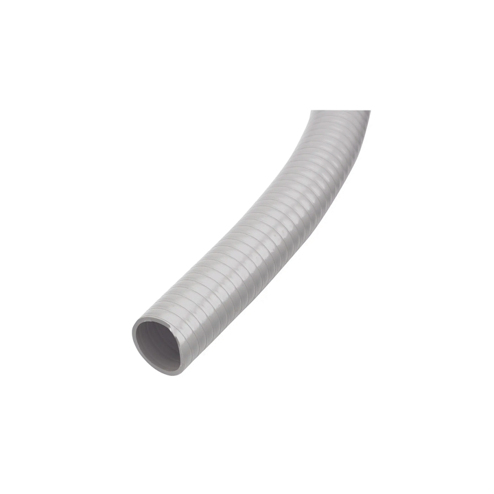 Manguera hermética tipo PolyTuff no metálica gris de 3/4", 100 pies. Uso comercial/industrial.