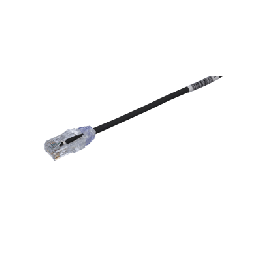 Cable de Parcheo TX6, UTP Cat6, Diámetro Reducido (28AWG), Color Negro, 20 cm (7.87 pulgadas)