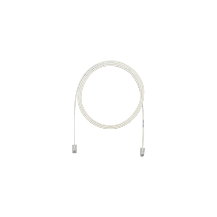 Cable de Parcheo UTP Cat6A, CM/LSZH, Diámetro Reducido (28AWG), Color Blanco Mate, 6.1 Metros (20 Pies)
