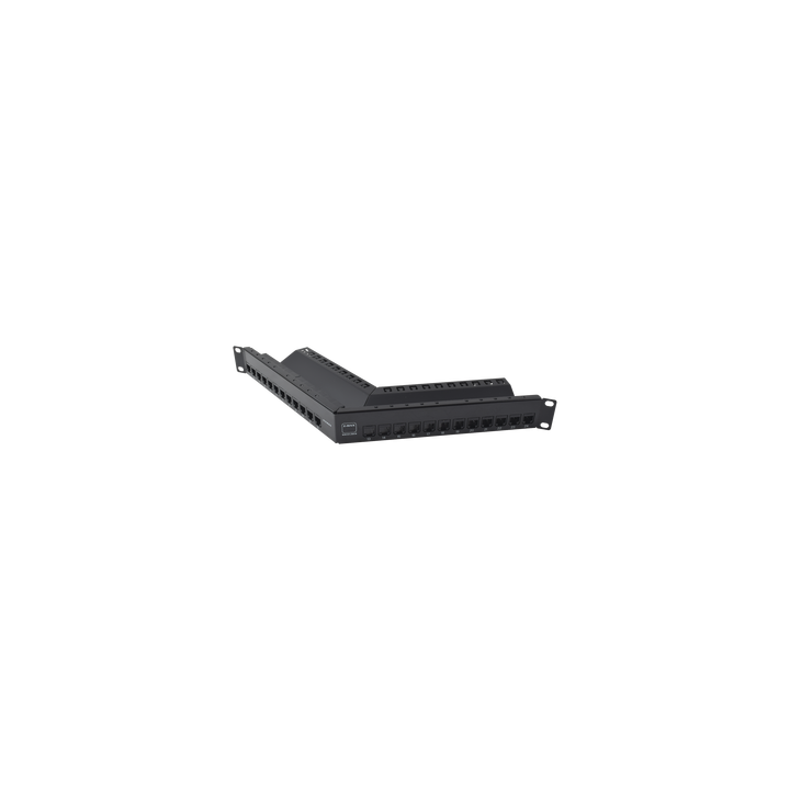 Patch Panel Z-MAX de 24 Puertos, Blindado, Precargado con Jacks Categoría 6A, Angulado, 1UR