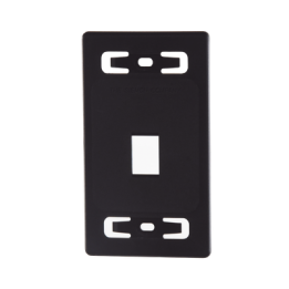 Placa de Pared Modular MAX, de 1 Salida, Color Negro