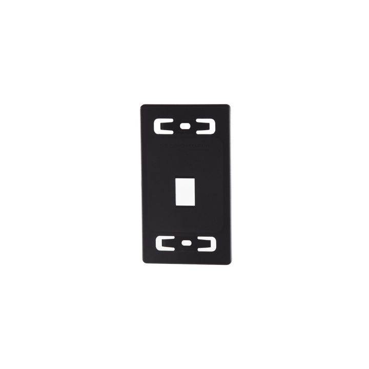 Placa de Pared Modular MAX, de 1 Salida, Color Negro