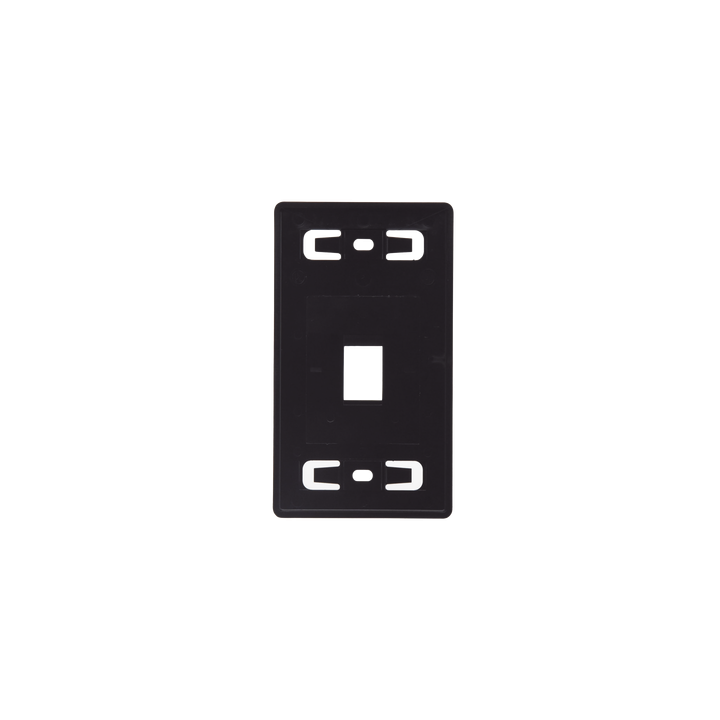 Placa de Pared Modular MAX, de 1 Salida, Color Negro