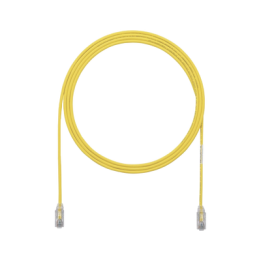 Cable de Parcheo UTP Cat6A, CM/LSZH, Diámetro Reducido (28AWG), Color Amarillo, 0.91 Metros (3 Pies)