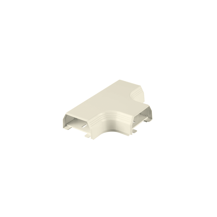 Accesorio en "T", para uso con canaleta T45, Material PVC Rígido, Color Blanco