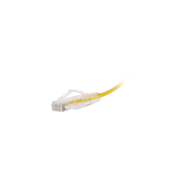 Cable de Parcheo Slim UTP Cat6 - 30 cm (11.81 Pulgadas) Amarillo Diámetro Reducido (28 AWG)