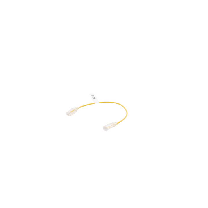 Cable de Parcheo Slim UTP Cat6 - 30 cm (11.81 Pulgadas) Amarillo Diámetro Reducido (28 AWG)