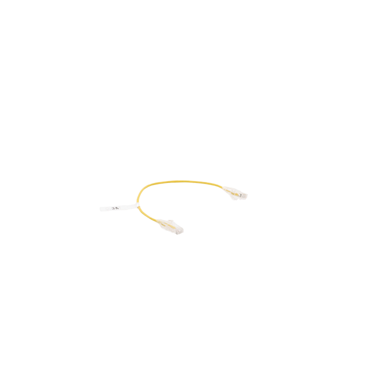Cable de Parcheo Slim UTP Cat6 - 30 cm (11.81 Pulgadas) Amarillo Diámetro Reducido (28 AWG)