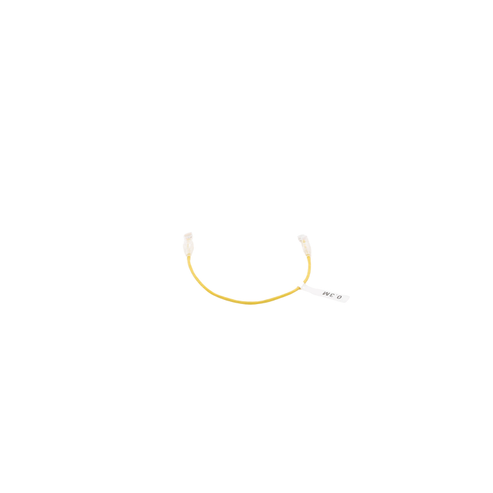 Cable de Parcheo Slim UTP Cat6 - 30 cm (11.81 Pulgadas) Amarillo Diámetro Reducido (28 AWG)