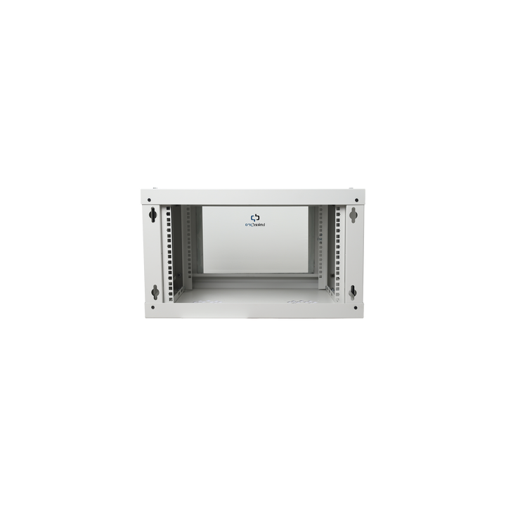 Gabinete de Pared de 6U con Puerta de Cristal Templado, 455 mm de Profundidad Total, Rack de 19'', Acero Reforzado